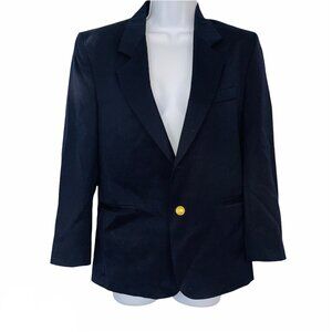Perry Ellis Blazer Boys Size 16 Navy Blue Gold Buttons